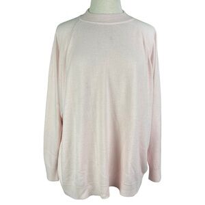 Hampshire Studio Pink Long Sleeve Soft Fine Knit Acrylic Sweater Womens Size 3X‎
